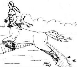 Argon gives Tarka a Centaurback Ride.