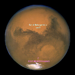 Close-up of Mars.