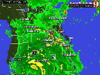 Radar image of Hurricane Charley.